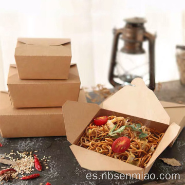 Caja de almuerzo de papel profesional Ensalada Caja para llevar